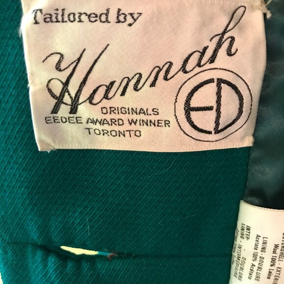 Vintage 1970's 100% wool emerald green coat - Picture 8 of 16